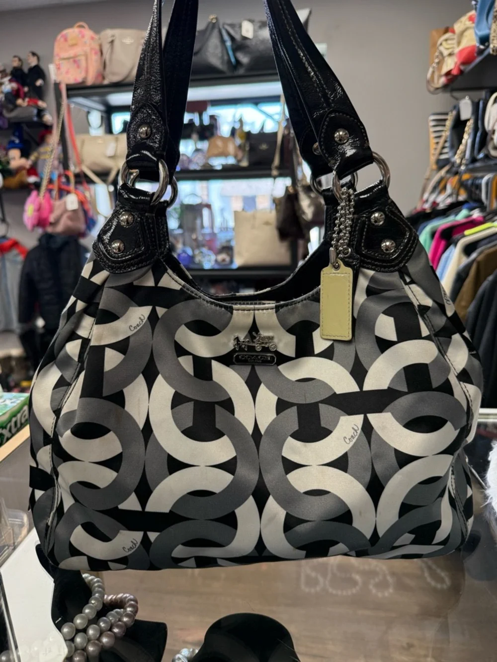 Y2K Coach Madison Op Art Maggie shoulder bag - Picture 4 of 11
